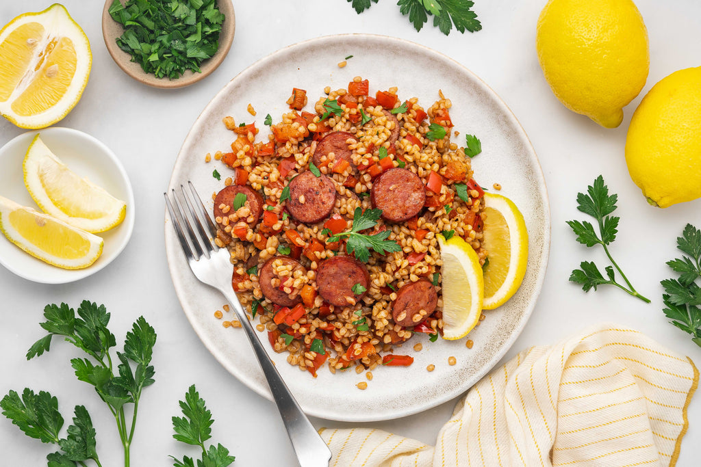 Spicy Couscous with Chorizo