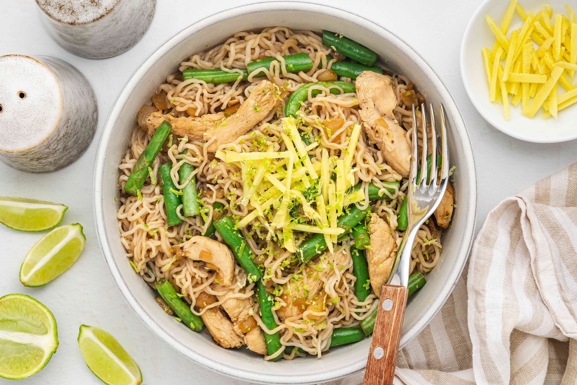 Low-Carb Ginger Chicken Pasta