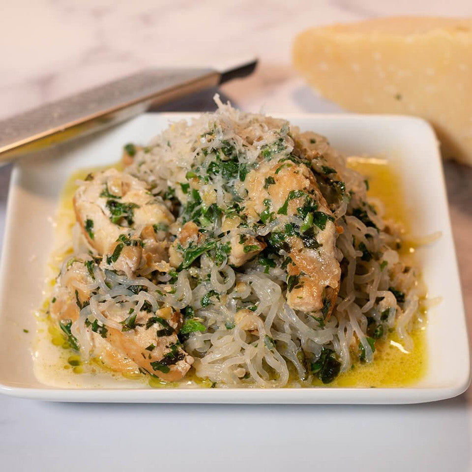 Healthy Chicken Pesto With 9 Calorie Angel Hair Pasta